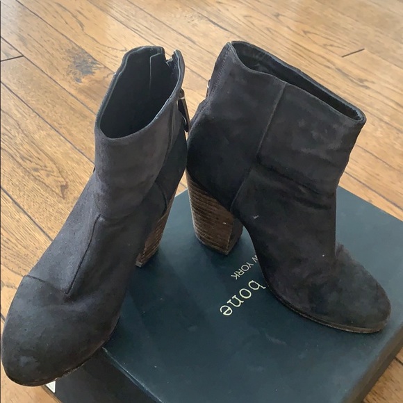 Rag & Bone Newbury boot distressed asphalt color - Picture 5 of 6